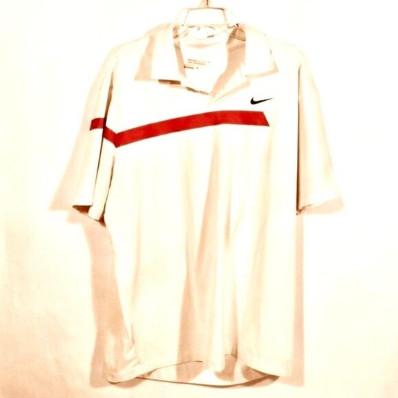 NIKE GOLF DRI FIT White Polo Golfing Shirt XL - Picture 1 of 8